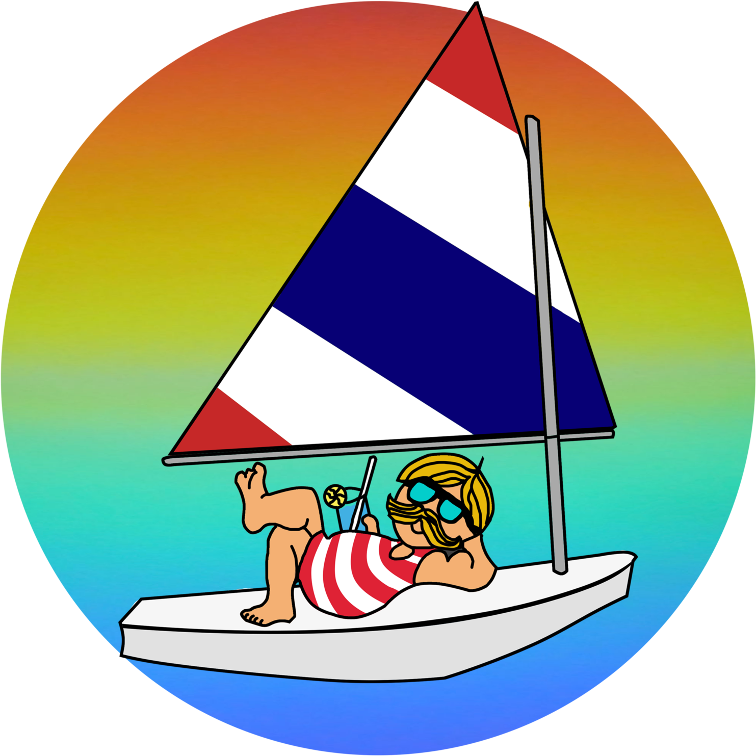 Lifeguard Clipart Pool Raft - Sail (1483x1483), Png Download