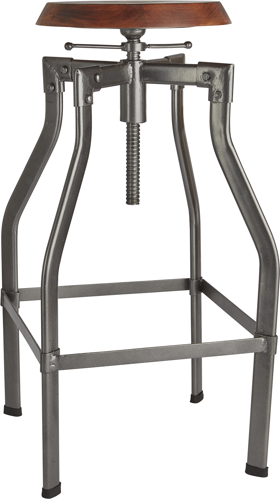 Retro Leather Metal Bar Stools (2048x2048), Png Download