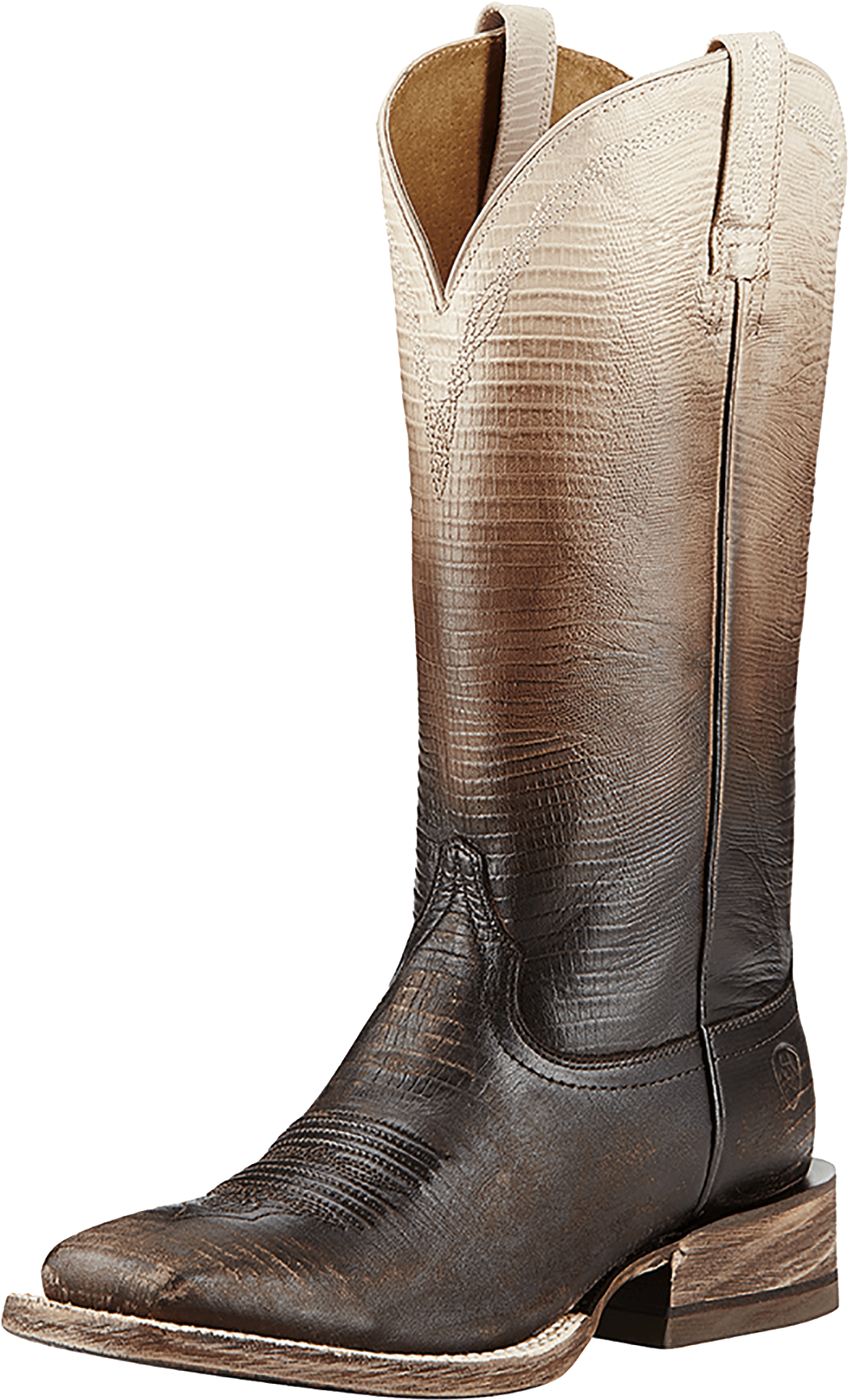 10018513 7 - Ariat Men's Heritage Western R Toe Distressed Brown (1848x2000), Png Download