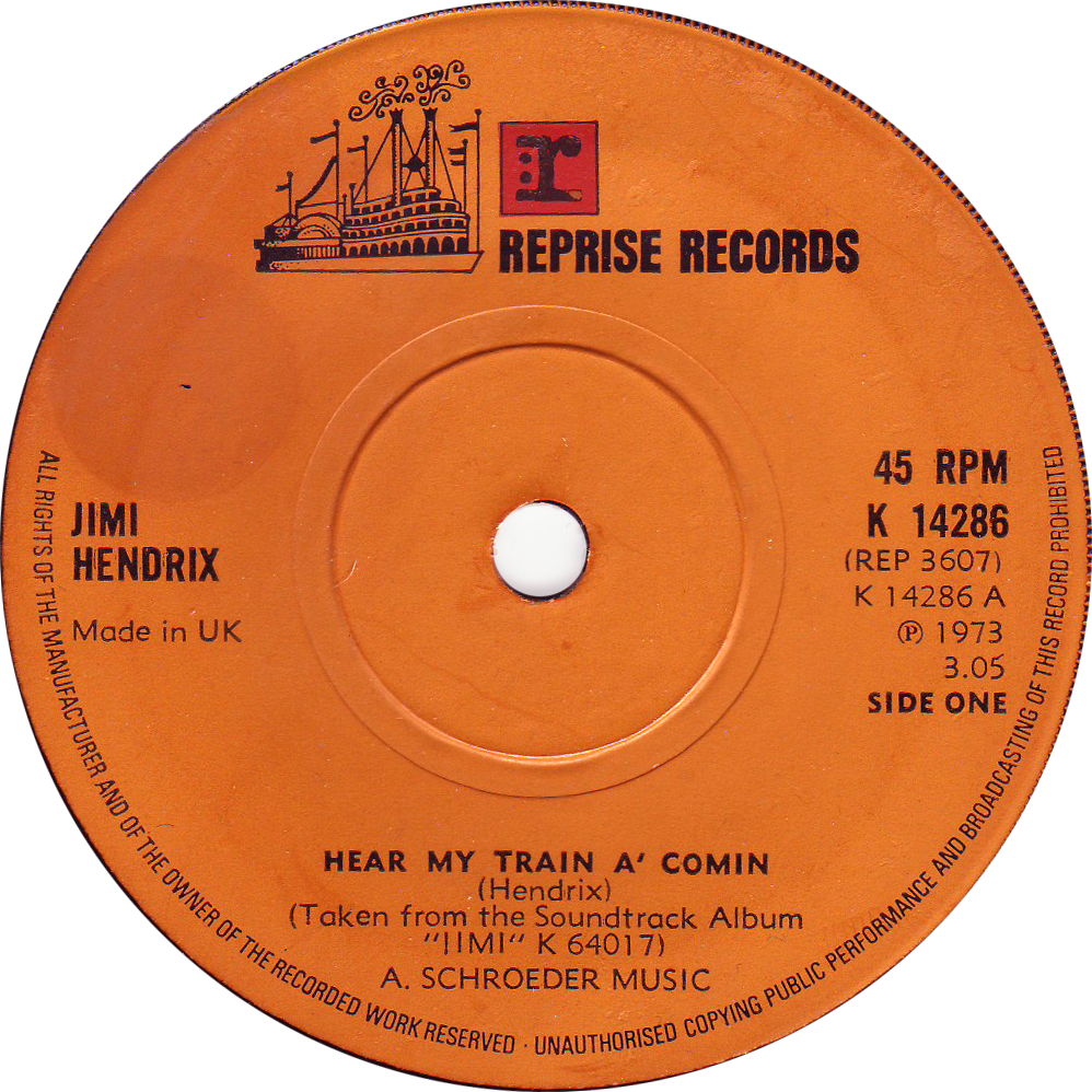 K14286 Jimi Hendrix Label - Circle (998x998), Png Download