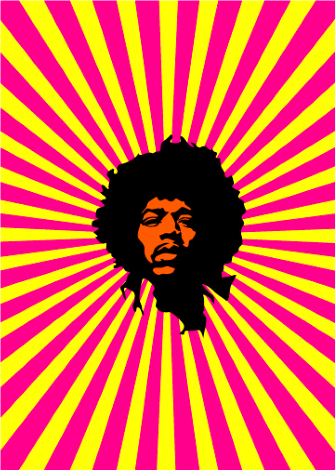 Купете Postcard - Pop Art Jimi Hendrix (950x950), Png Download