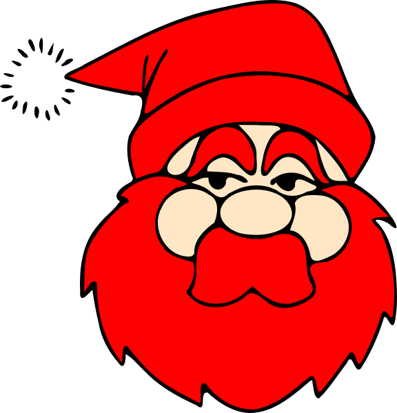Free Drawing Of Santa Claus (576x599), Png Download
