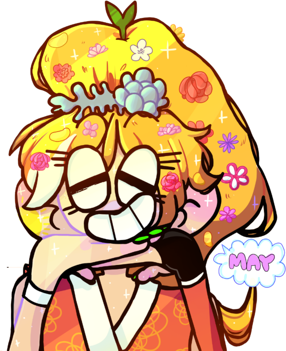 May Is The Month Where Flowers Bloom - Cartoon (1000x1294), Png Download