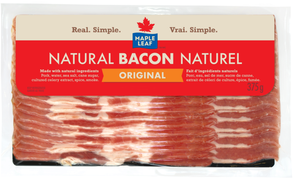Two Canadian Food Icons Rebrand To Give Consumers What - Maple Leaf Lazy Maple Bacon (1024x632), Png Download