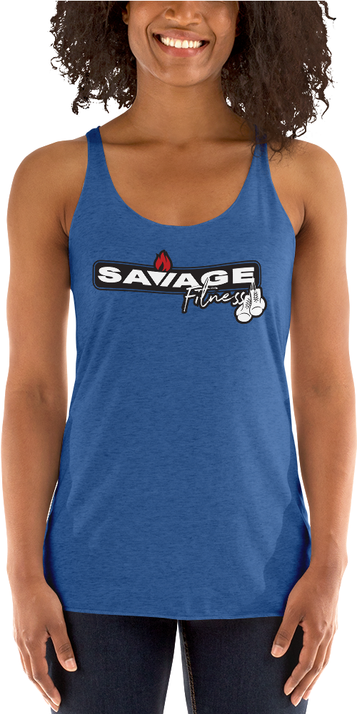 Savage Fit Box Horz Logo Mockup Front Womens Vintage - Shirt (1000x1000), Png Download