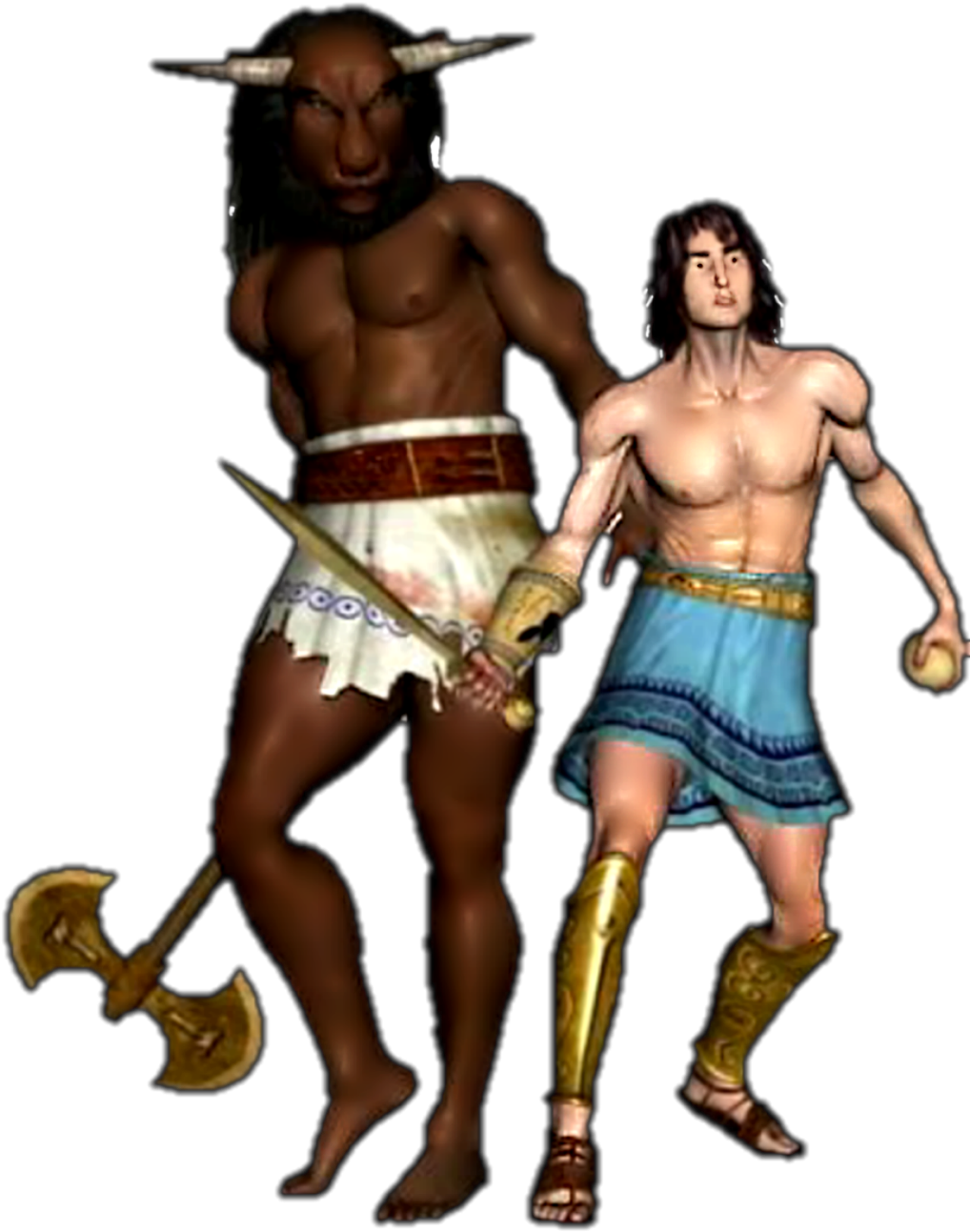 Fineartfriday Sticker - Theseus And Minotaur Clipart (1024x1332), Png Download