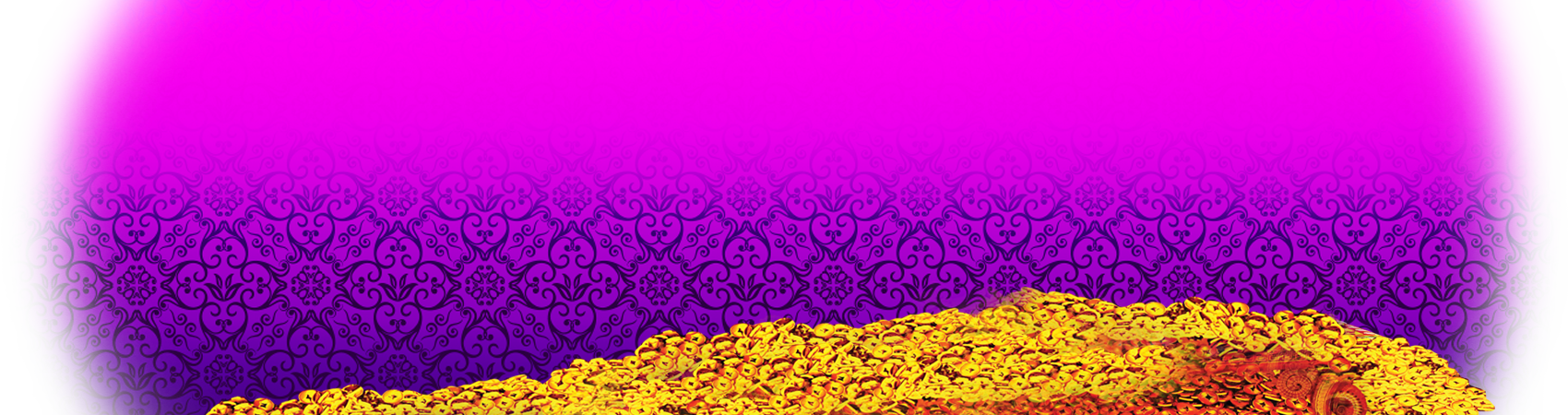 Fu Lai Cai Lai Stack Wild Luxury Background - Motif (1700x450), Png Download