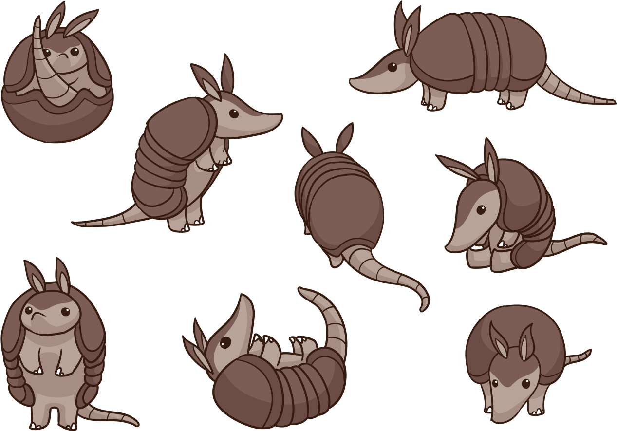 Armadillo Comic (1400x980), Png Download