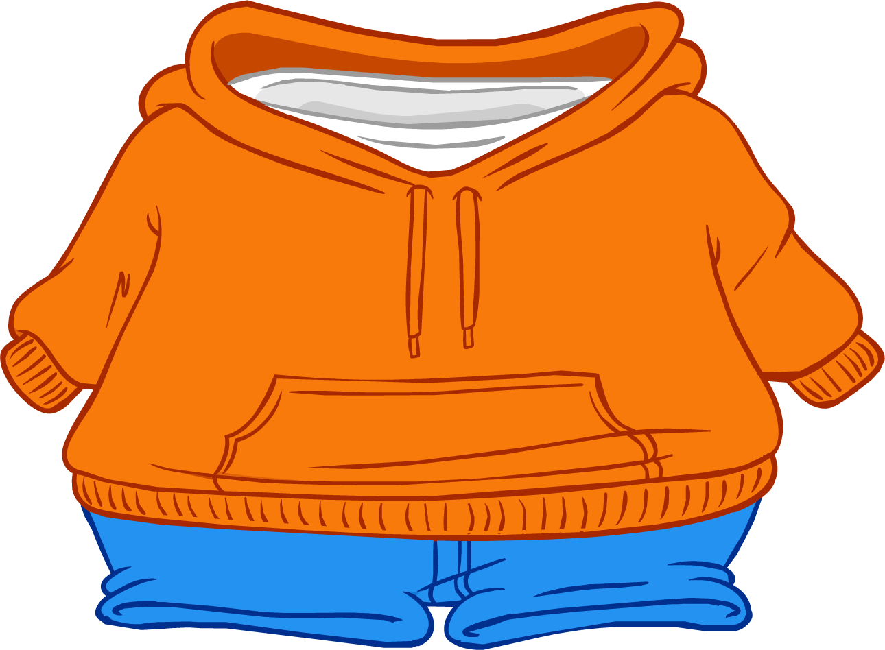 Club Penguin Clothes - Club Penguin Shirt And Pants (1290x948), Png Download