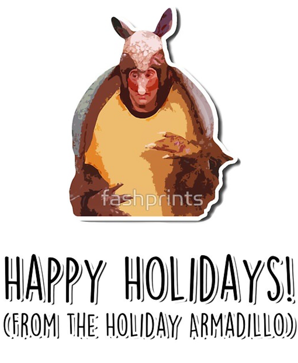 Armadillo Friends Holidays Ftestickers Freetoedit - Happy Holidays From The Holiday Armadillo (1024x1207), Png Download