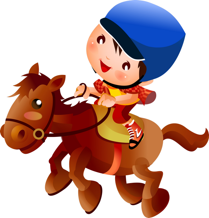 Montando A Caballo - Vector (670x699), Png Download