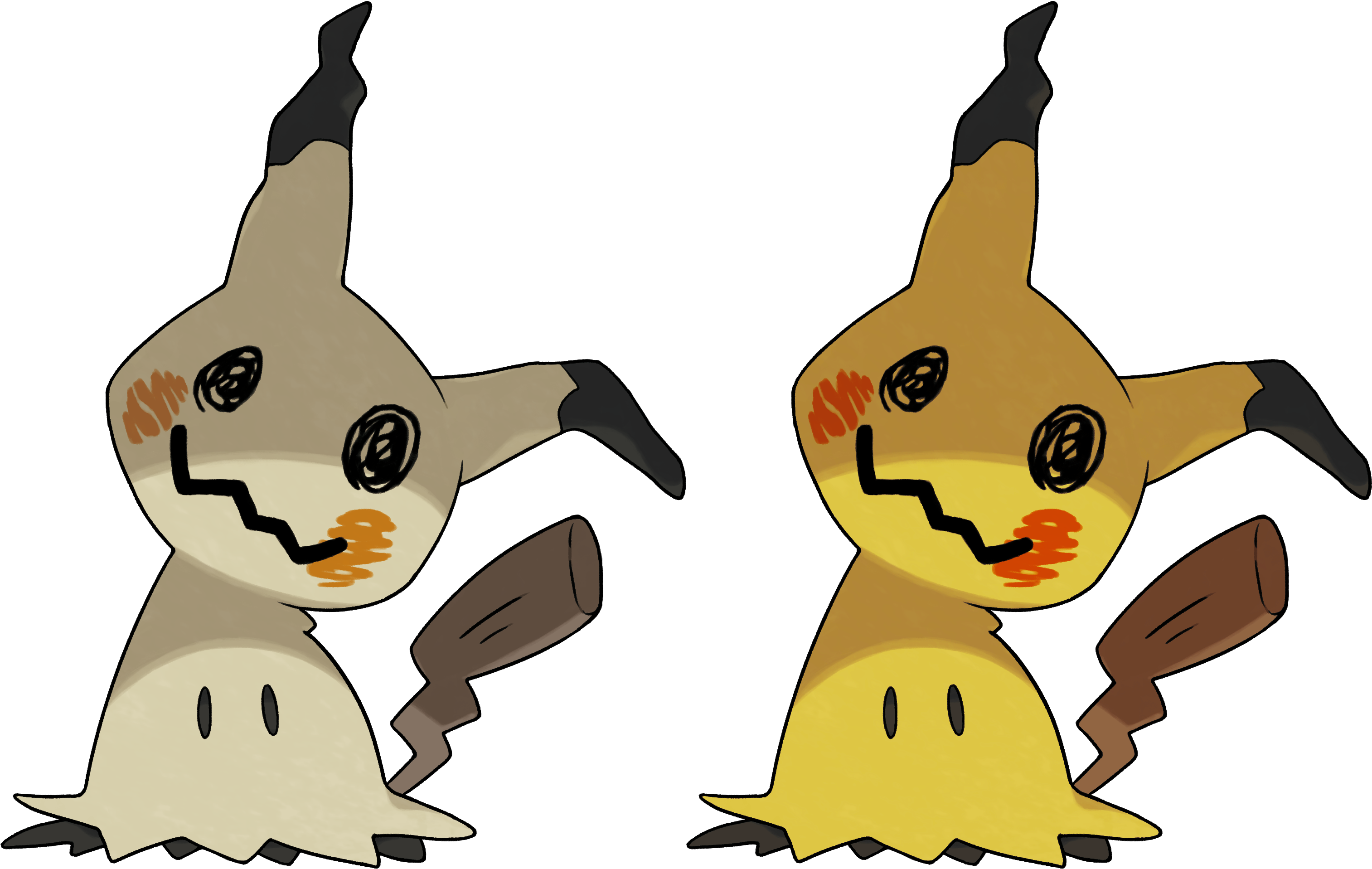 I Made Some Mock-up Shinies Of The New Gen 7 Pokemon - Mimikyu Under The Costume (3150x2280), Png Download