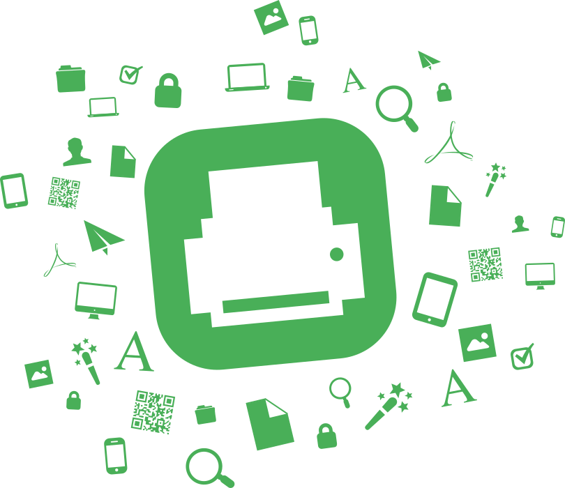 Print Management And Cost Recovery - Print Management Solution Icon (810x700), Png Download