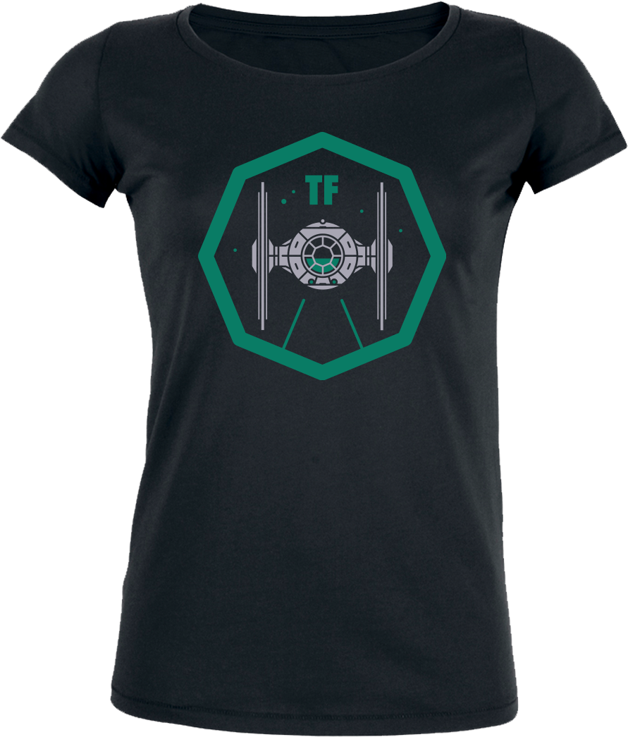 Jensmayor Tie Fighter T-shirt Stella Loves Girlie Schwarz (1044x1044), Png Download
