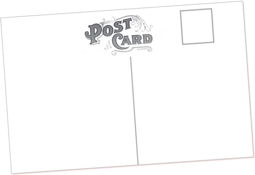 Free Png Download Vintage Postcard Template Png Images - Vintage Postcard Back (850x586), Png Download