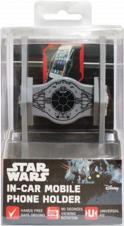 Star Wars Tie Fighter In Car Smartphone Vent Holder - Star Wars (736x460), Png Download