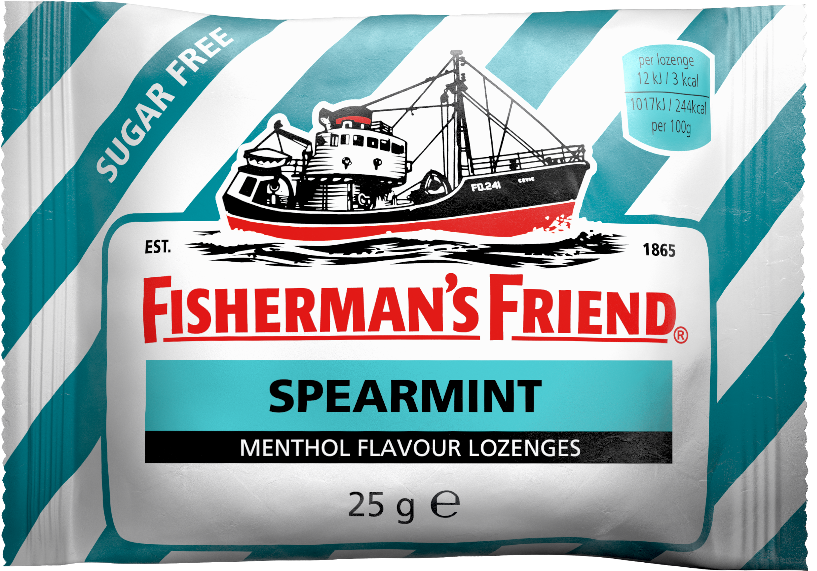 Pack25g Default Spearmint - Fishermans Friend Blackcurrant (3000x2400), Png Download