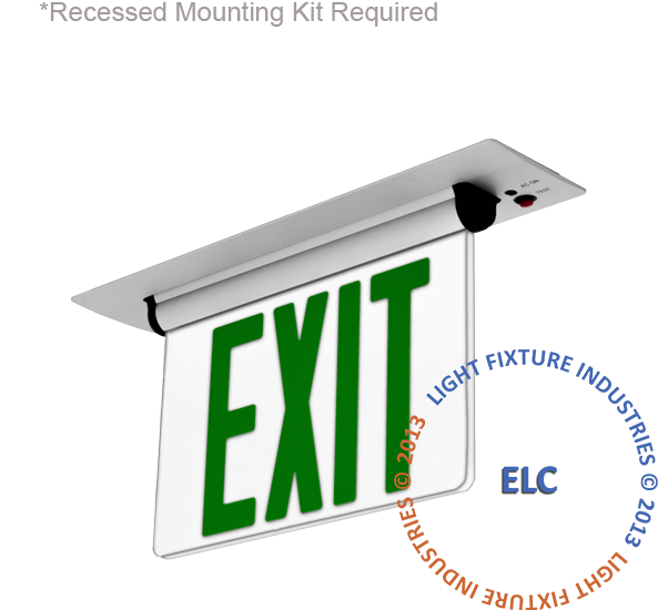 Edge Lit Exit Signs - Signage (600x600), Png Download