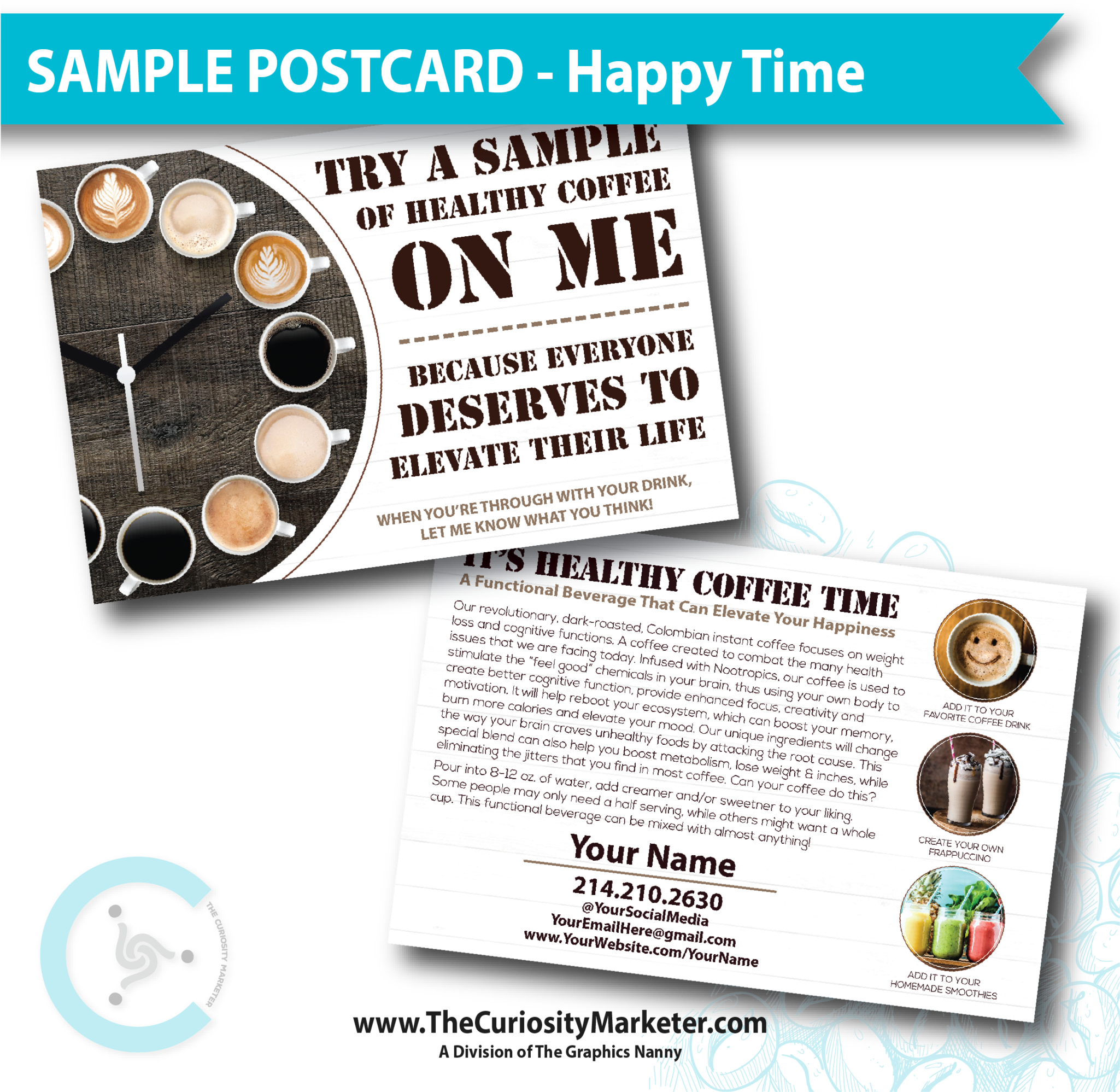 Personalized Sample Postcard - Flyer (2048x2048), Png Download