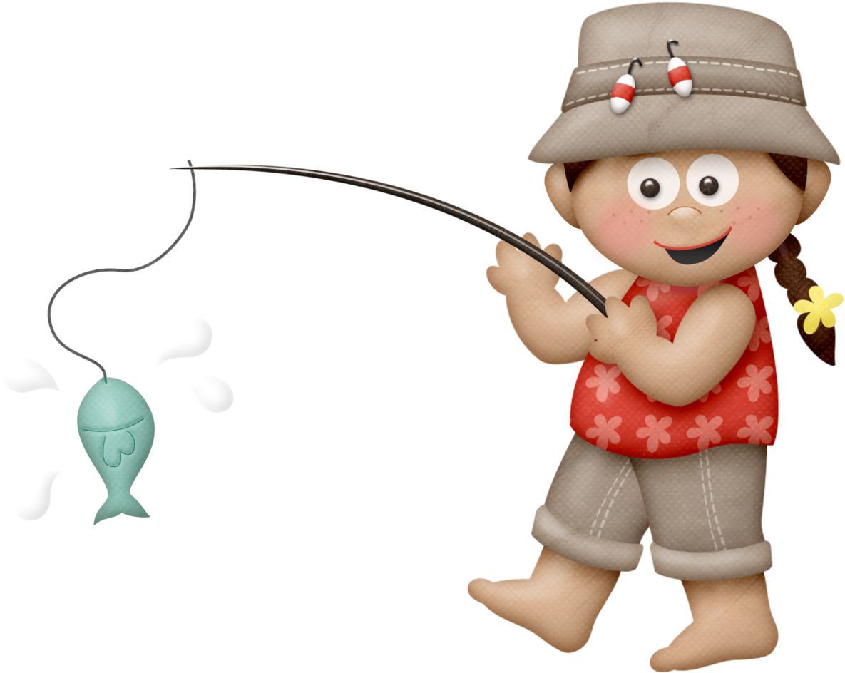Lliella Fishingadv Fishinggirl2d - Menina Pescadora Desenho Png (1280x979), Png Download