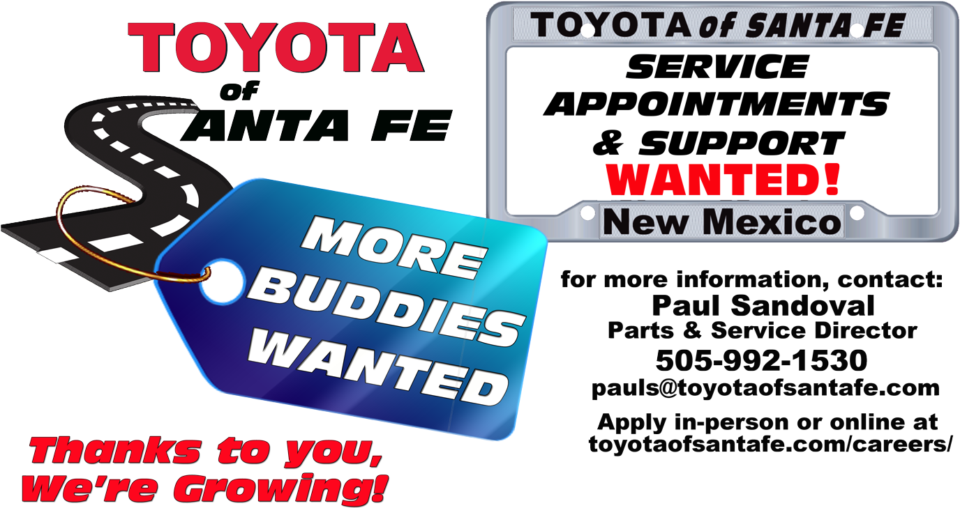 Service Appointment Setters Wanted - Toyota Of Santa Fe (1400x788), Png Download