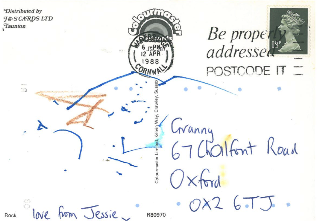 Regarding A Child's Summer Holiday Postcard A Letter - Handwriting (1350x743), Png Download