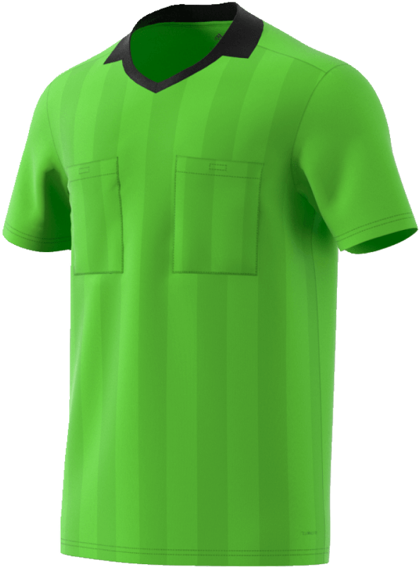 Adidas Referee18 Kurzarm Gruen Side Thumbnail - Camisetas Para Trabajo (1000x1000), Png Download