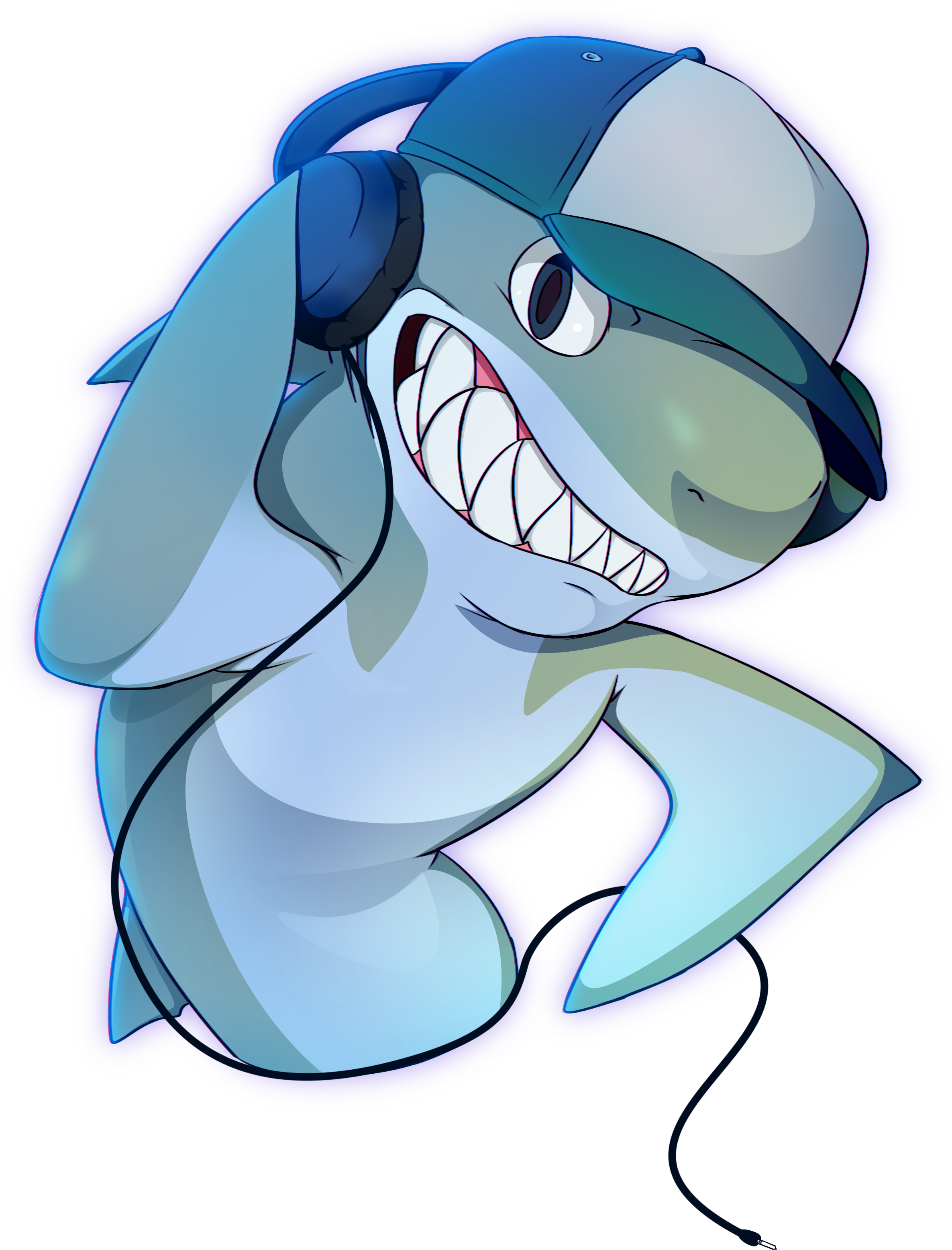 Frosty Shark Character - Cartoon (2480x3508), Png Download