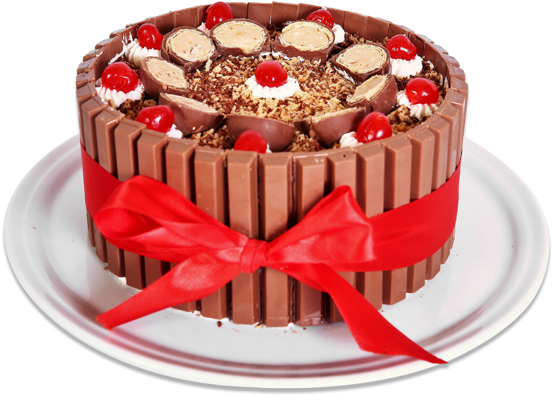 Torta Bombom Sonho De Valsa Com Kit Kat - Bolo Kit Kat Com Bombom (1300x1300), Png Download