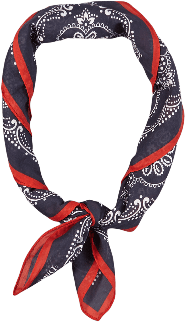 Drake'sblue Red Paisley Printed Cotton Bandana (1440x1440), Png Download