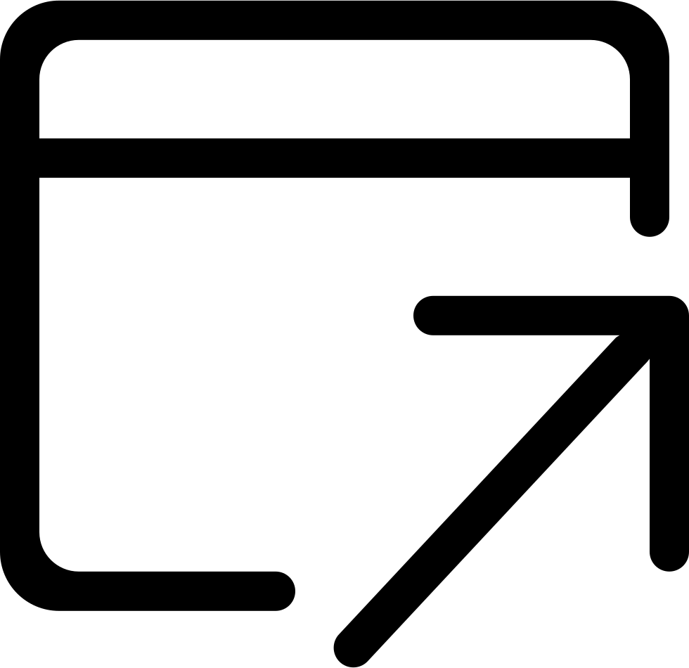 New Window Open Comments - Open In New Window Svg (980x950), Png Download