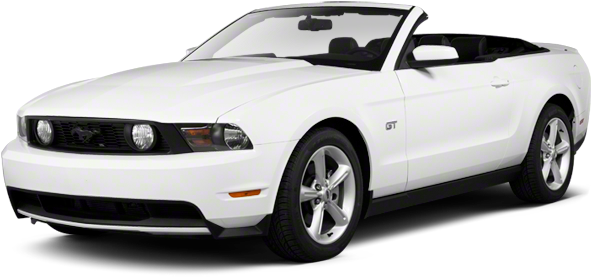 2013 Ford Mustang - 2010 Mustang Gt Convertible White (640x480), Png Download