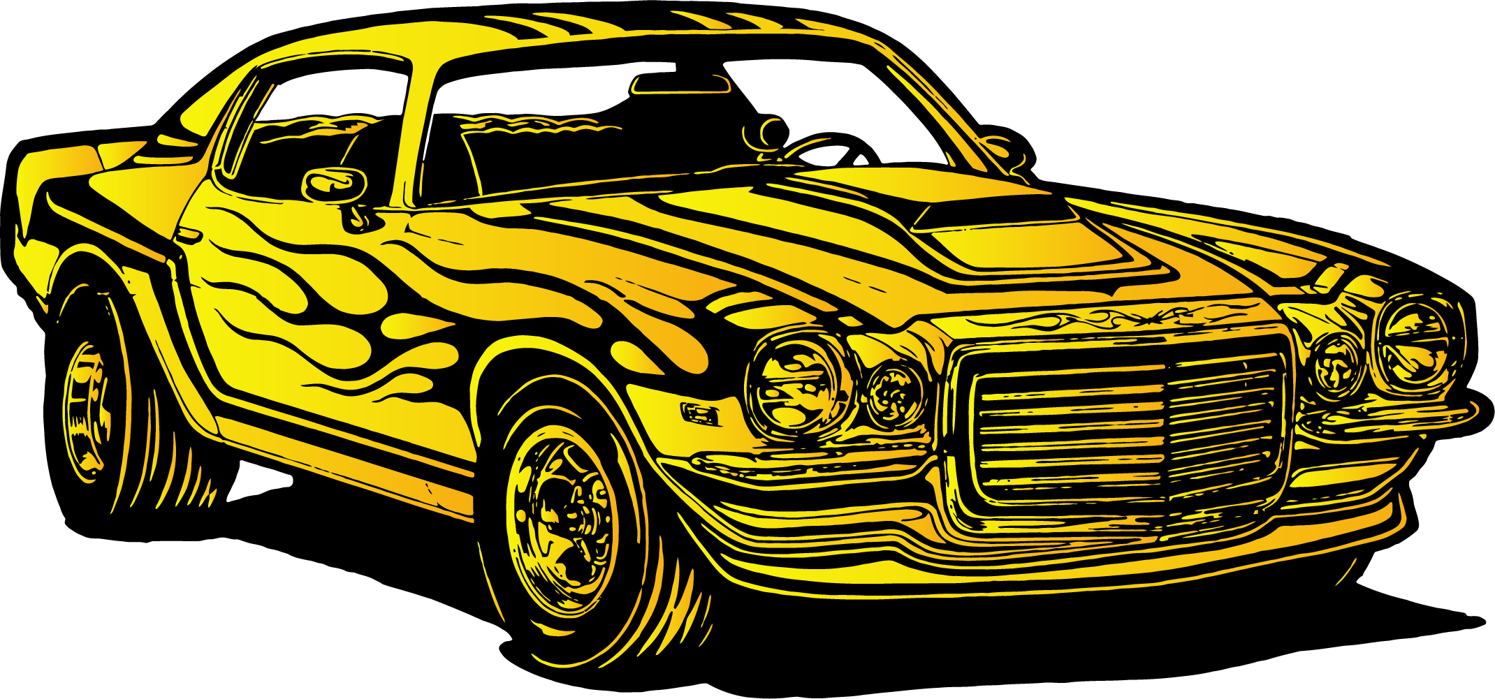 Sports Car Ford Mustang Clip Art - Car (2140x1001), Png Download