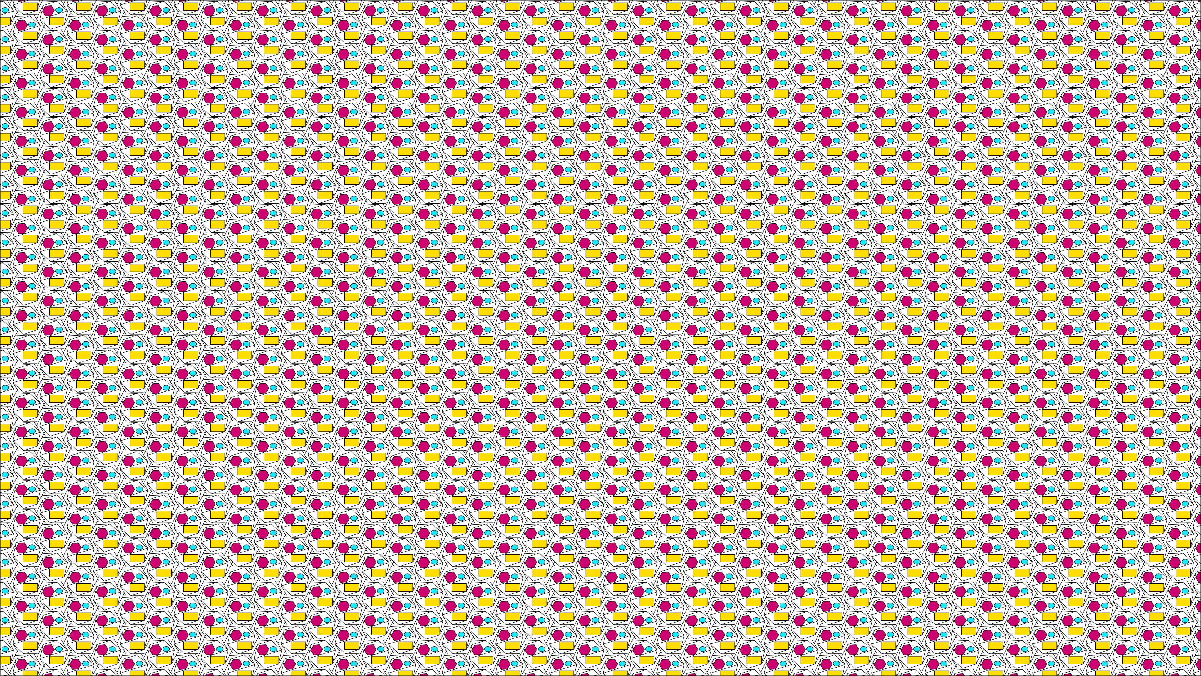 Pattern Hexagon - Orange (3842x2162), Png Download