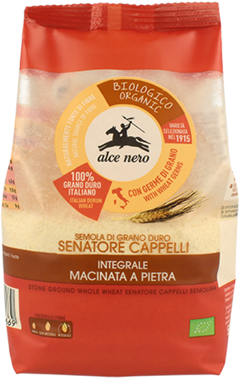 Organic Stone Ground Whole Durum Wheat Senatore Cappelli - Alce Nero Farina Senatore Cappelli (640x640), Png Download