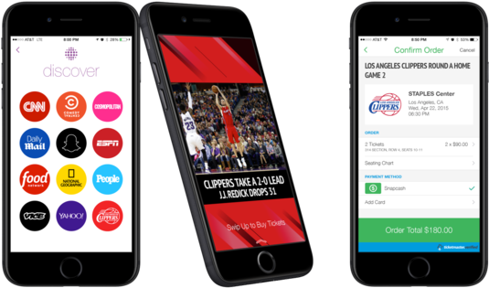 Snapchat Mock Hero - Iphone (1000x382), Png Download