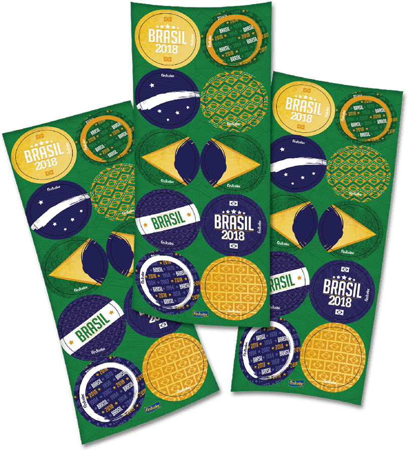 Adesivo Redondo Bandeira Brasil 2018 Festcolor - Circle (900x900), Png Download