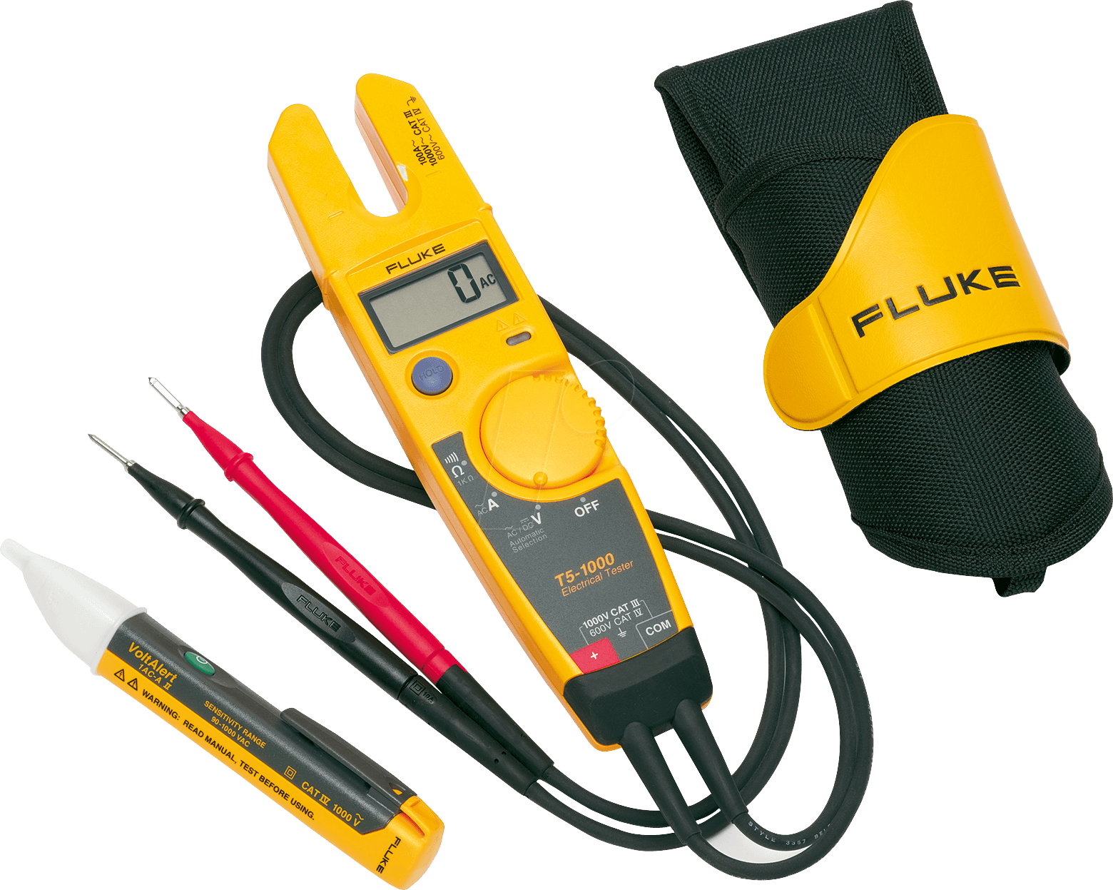 Electrical Tester Kit, T5-1000 With Holster And 1 Ac - T5 H5 1ac (1560x1247), Png Download