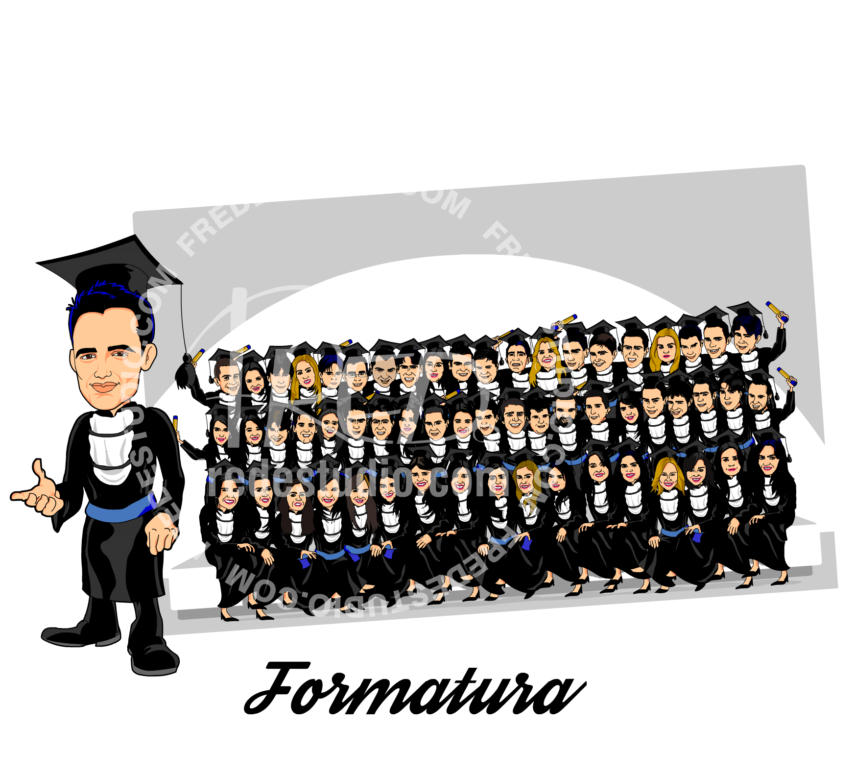 2013-2019 By Fred Estúdio - Cartoon (2375x1583), Png Download