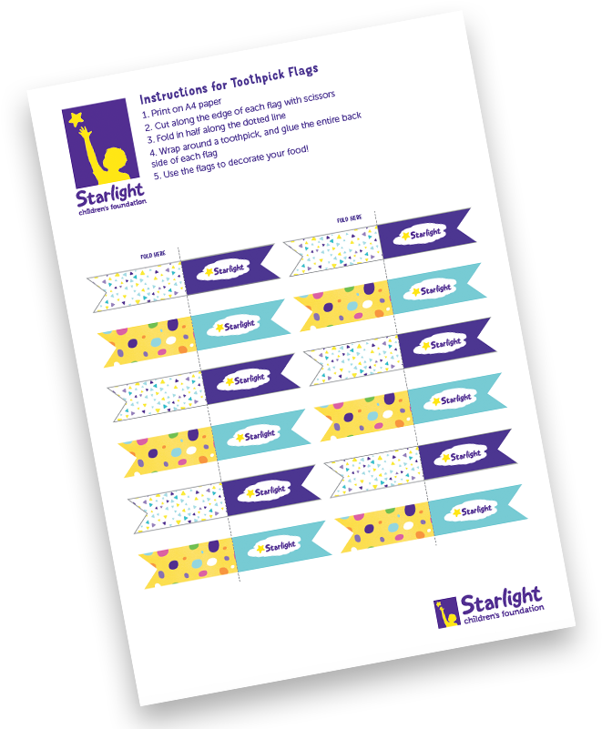 Starbq Toothpick Flags - Starlight Children's Foundation (800x800), Png Download