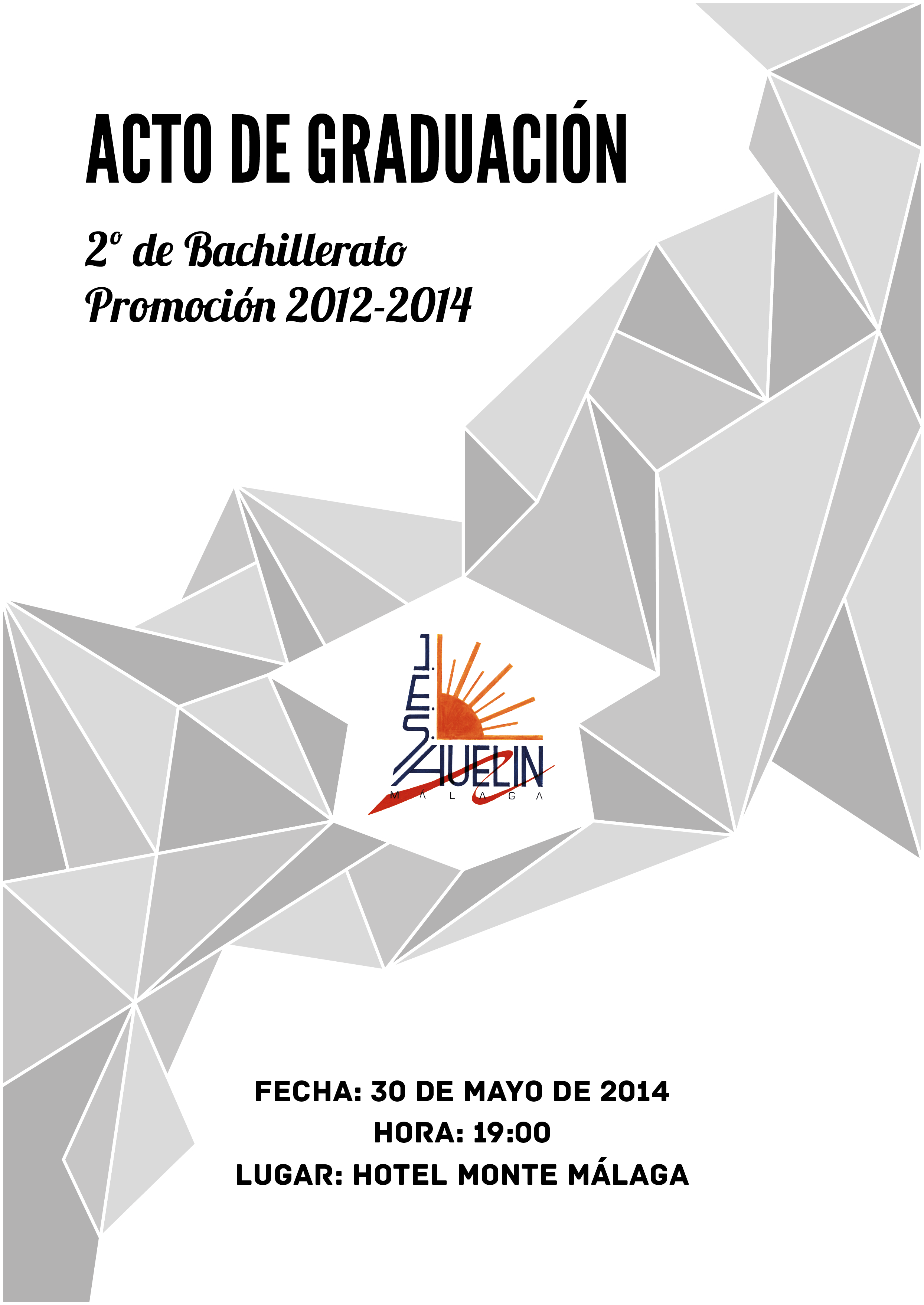 Portada Programa Graduación - Ies Huelin (2489x3516), Png Download