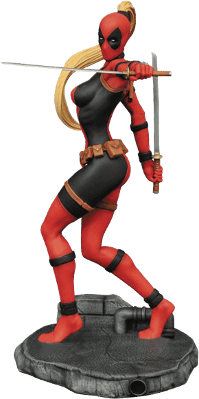 Lady Deadpool Femme Fatales Statue - Diamond Select Marvel Statues (600x600), Png Download