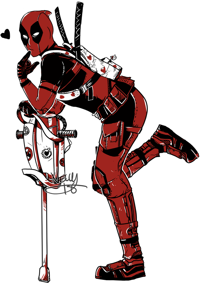 Deadpool - Illustration (900x1204), Png Download