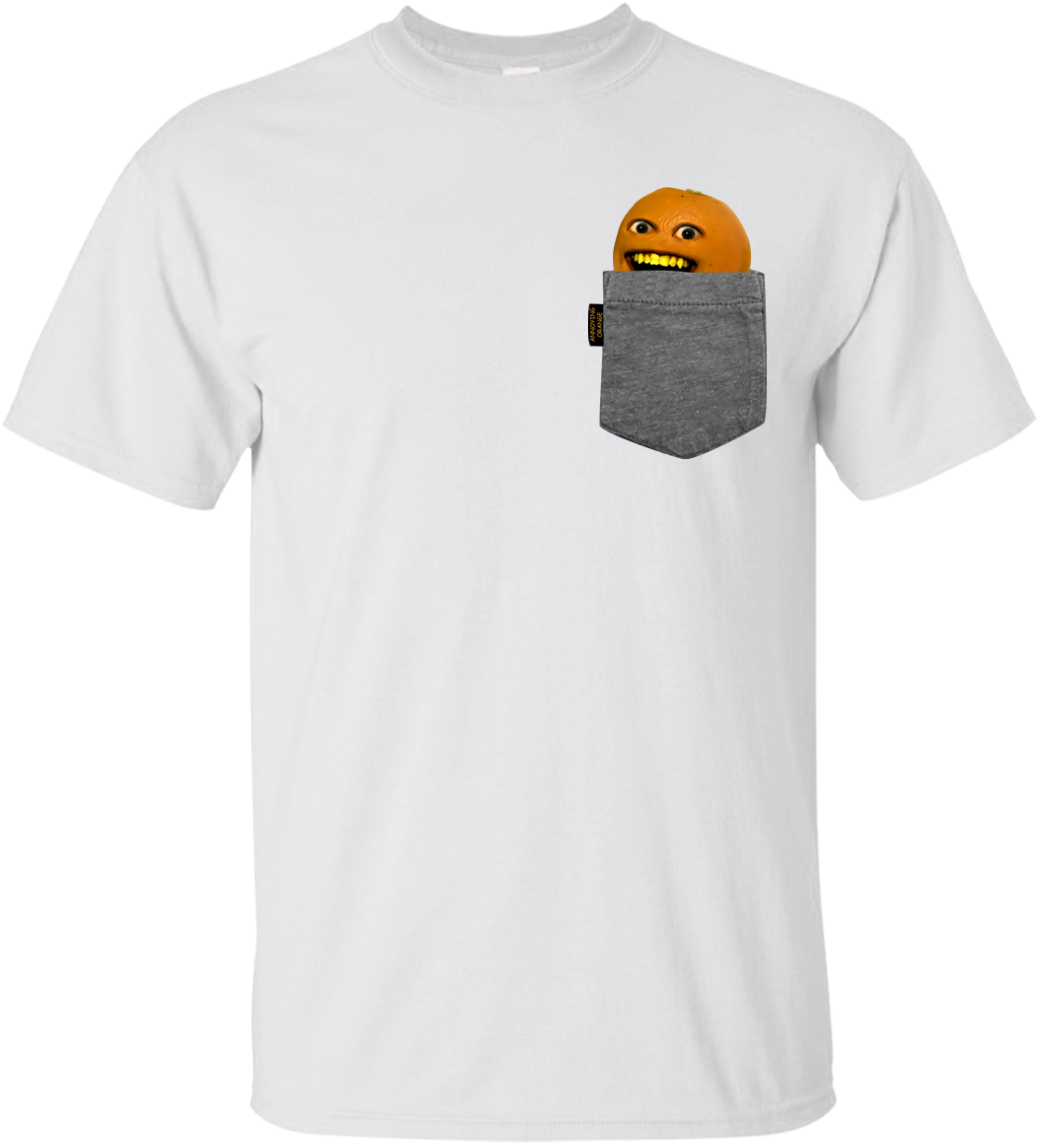 Annoying Orange Pocket Orange Shirt - Cheeseburger (1024x1024), Png Download