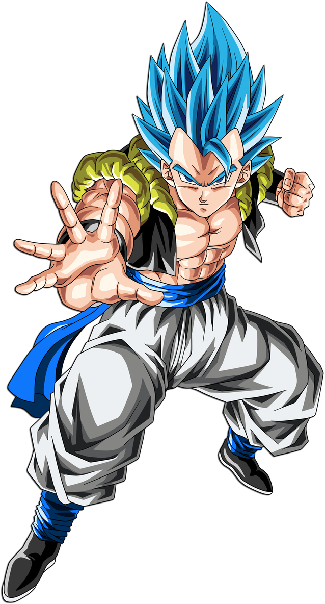 Gogeta By Hirus4drawing - Gogeta Ssj Blue Png (676x1183), Png Download