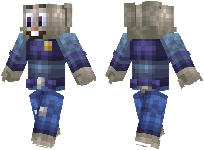 Judy Hopps - Minecraft Mooshroom In Suit Skin (716x514), Png Download