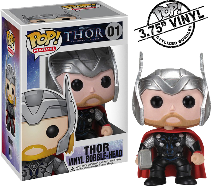 Thor Movie Pop Vinyl Bobble Figure - Funko Pop Thor 1 (700x615), Png Download