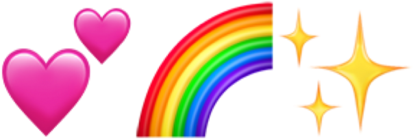 #эмоджи #смайлик #смайл #emoji #heart #rainbow #glitter - Emoji Del Arco Iris (700x700), Png Download