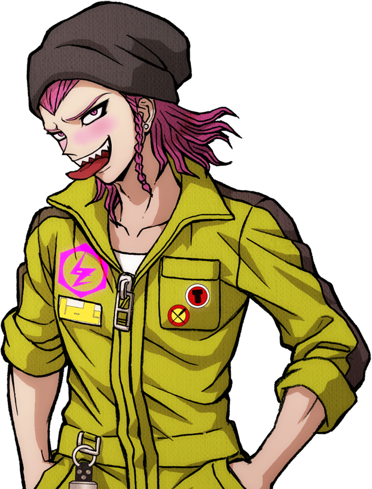 Creeper Face - Danganronpa 2 Kazuichi Sprites (726x955), Png Download