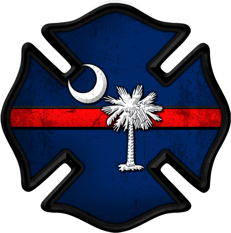 South Carolina Firefighter Decal - South Carolina Sticker (800x800), Png Download
